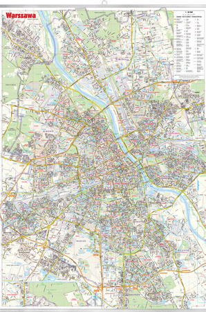 Warszawa. Mapa ścienna 1:28 000