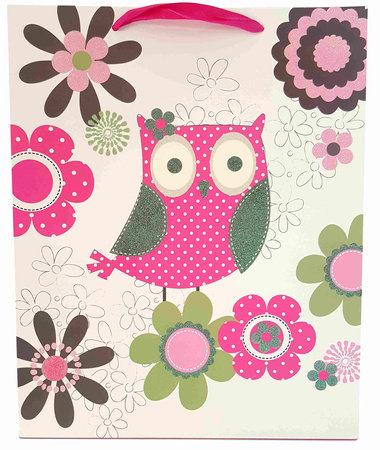 Torebki prezentowe matowe brokatowe dziewczęce JP1143A 12 sztuk