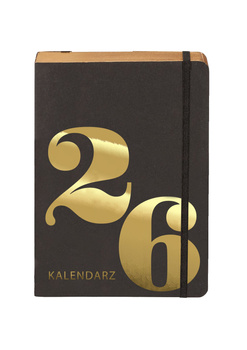 Kalendarz 2026 Kraft A5 DNS złoty
