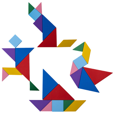 Układanka drewniana tangram