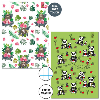 Paczka zeszyt A4 32k.kratka BFF mix pakiet 5 sztuk