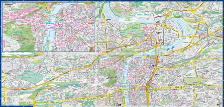 Prague pocket map 1:20 000 laminat midi 2023