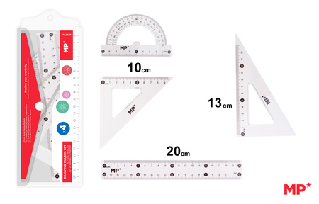 Zestaw geometryczny MP 4 elementy w etui
