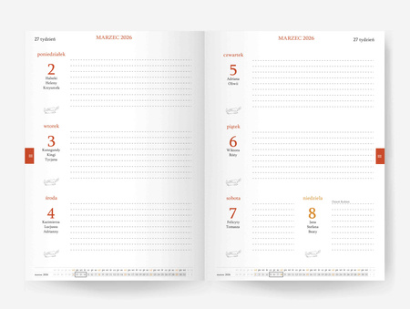 Kalendarz Szkolny 2025/2026 Salsa B6 tygodniowy czerwony but