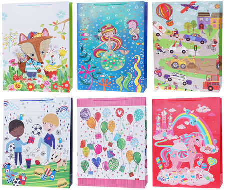 Torebki prezentowe Lux gigant dzieci 12 sztuk