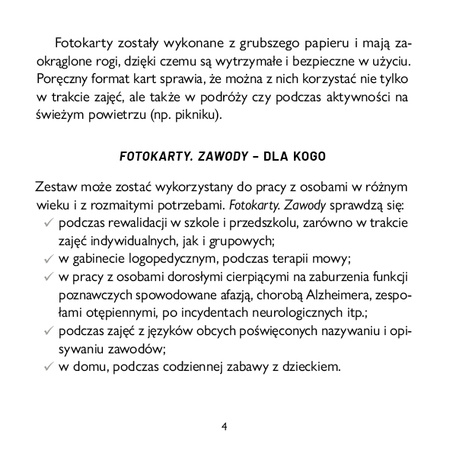 Fotokarty Zawody Uniwersalna pomoc edukacyjna