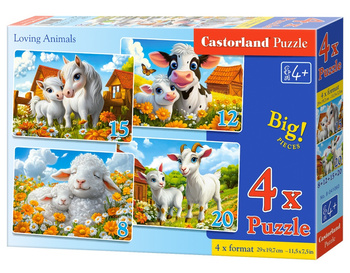 Puzzle 4w1 Loving Animals B-041060