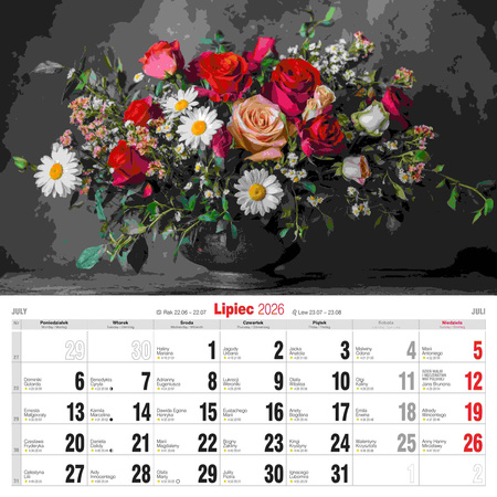 Kalendarz 2026 Bukiety KD-8