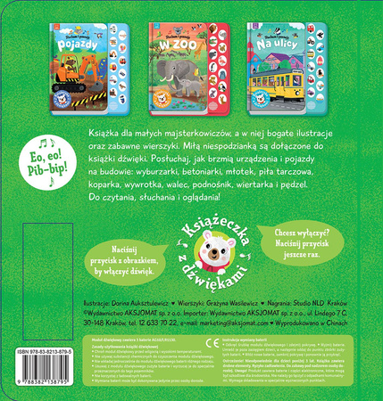 Na budowie. Książeczka z dźwiękami. Słucham i poznaję