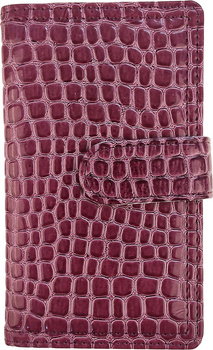 Kalendarz 2026 B6 dzienny z zapięciem krokodyl fioletowy