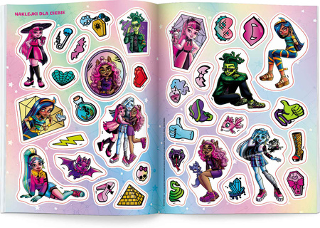 Mattel Monster High 100 brokatowych naklejek NB-1501