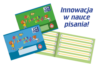 Paczka Zeszyt A5 16k do nauki pisania A5 linia podwójna specjalna Oxford mix pakiet 10 sztuk