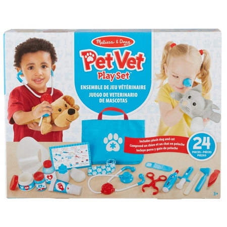 Mellisa&Doug Zestaw Weterynarz z pluszowymi zwierzątkami i akcesoriami do leczenia