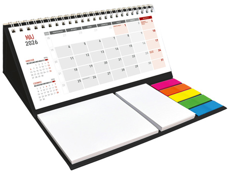 Kalendarz 2026 z notesem miesięczny klejony