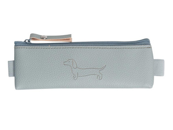 Saszetka mini z gumką na zeszyt Sharky light gray