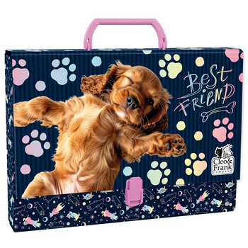 Teczka twarda z rączką Cleo i Frank TTRCF44