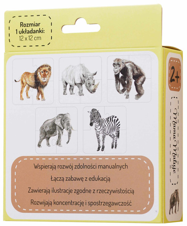 Puzzle 4 elementowe Zwierzęta Afryki