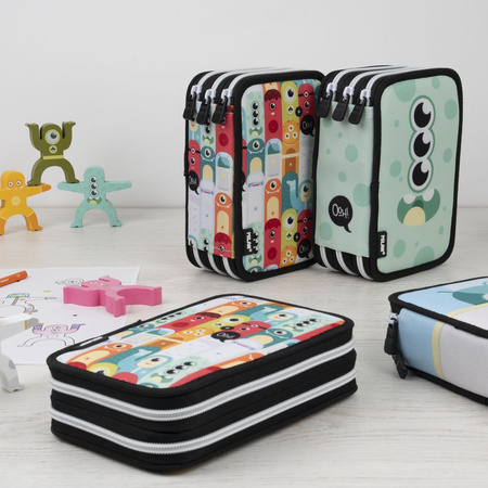 Piórnik 2-komorowy z wyposażeniem ALIENS wielokolorowy