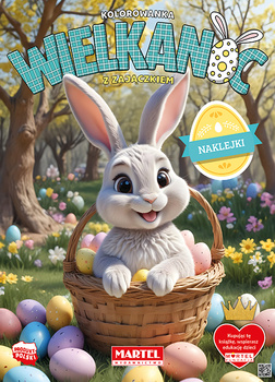 Kolorowanka Wielkanoc z zajączkiem + naklejki