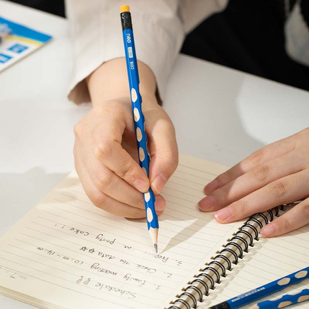 Ołówek z gumką HB heksagonalny blister 3szt.