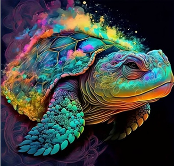 Diamentowa Mozaika Żółw kolorowy NO-2000701