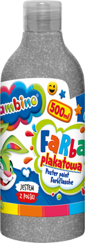 Farba plakatowa 500ml BAMBINO w butelce srebrna