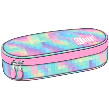 Piórnik saszetka usztywniona z wewnętrzną klapką Pastel Pixels