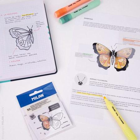 Karteczki samoprzylepne FLUO przezroczyste 76x76 50 szt.