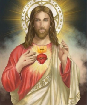 Diamentowa mozaika święte Jezus z sercem NO-1006984