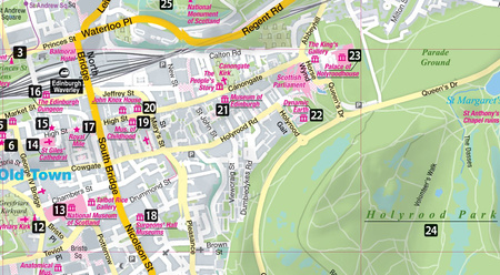 Edynburg map&guide laminat 2025