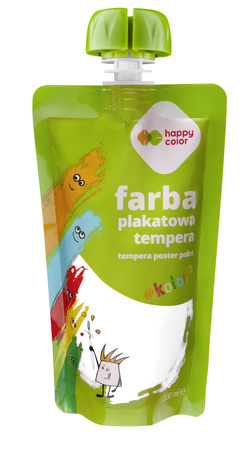 Farba plakatowa tempera 100 ml biały Happy Color