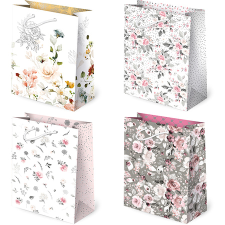 Torebki prezentowe T4-106 Kwiaty 10 sztuk