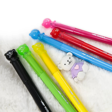 Flamastry misie Kidea 6 kolorów