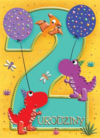 Karnet B6 Dinozaury 2 Urodziny