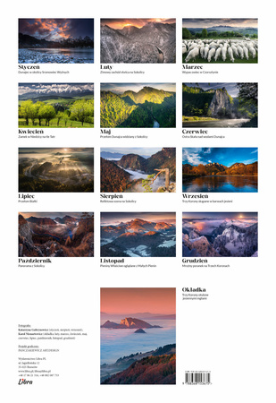 Kalendarz 2026 Pieniny wieloplanszowy