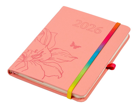 Kalendarz 2026 Hip hop B6 tygodniowy morelowy