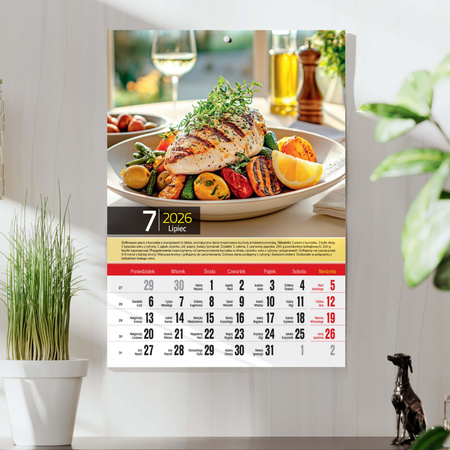 Kalendarz 2026 Kuchnia Polska A4 ścienny