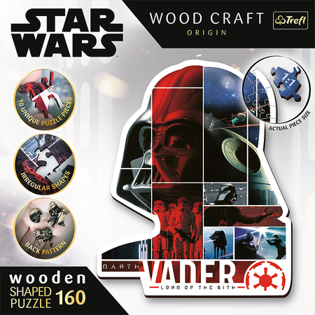 Puzzle 160 drewniane konturowe Darth Vader 20190