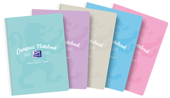 Kołozeszyt A4+ 80k kratka Oxford campus pastel 1 szt. mix