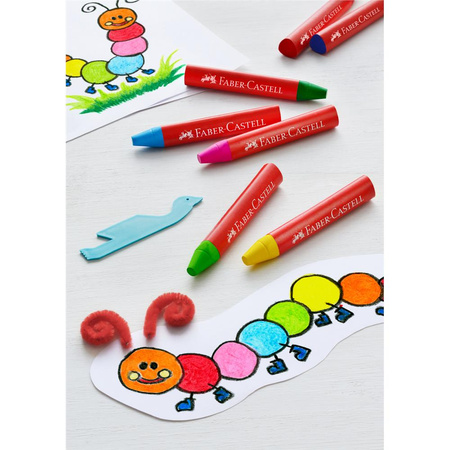 Kredki woskowe trójkątne Faber-Castell 24 kolory w tym 6 kolorów neonowych