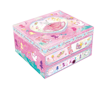 Szkatułka z pozytywką i szufladką Baletnica sukienka