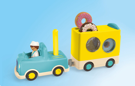 Playmobil JUNIOR Szalony Donut Truck z funkcją układania i sortowania 71702