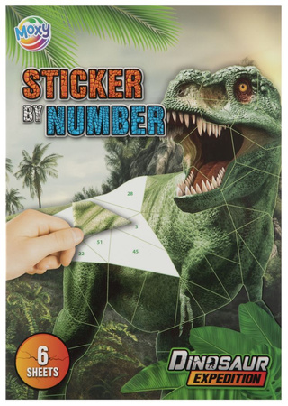 Naklejanie po numerach Dino