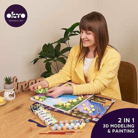 Zestaw kreatywny do malowania i modelowania 3D Cytrynowy Weekend