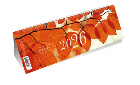 Kalendarz 2026 ze spiralką 1/2 formatu A4 poziomy