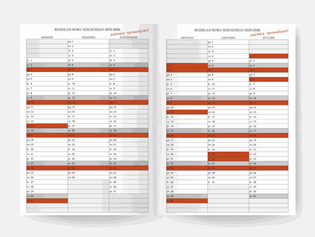Kalendarz Szkolny 2025/2026 Salsa B6 tygodniowy czerwony but