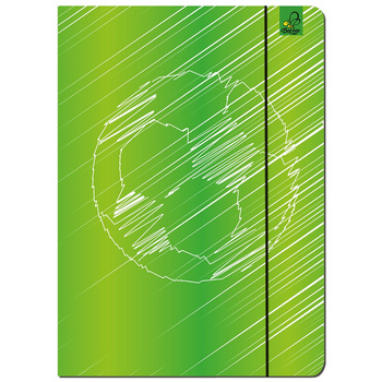 Paczka Teczka A4 z gumką Piłka zielona 5 sztuk