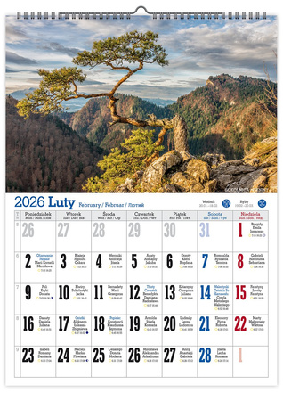 Kalendarz 2026 Polskie pejzaże ścienny KS A4 V1