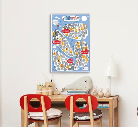 Plakat zdrapka 100 bucketlist junior edition