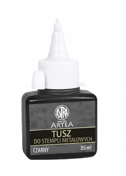 Tusz do stempli metalowych Astra 35 ml czarny